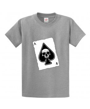 Ace Of Spade Skull Classic Unisex Kids and Adults T-Shirt